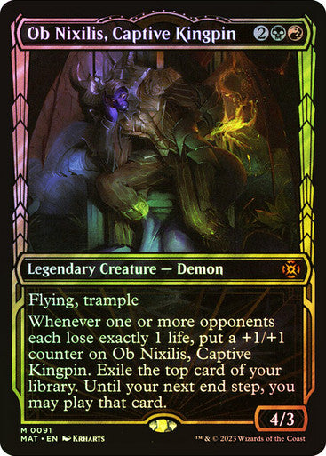 IMPORTABLE DUBAI-Ob Nixilis, Captive Kingpin (Showcase) March of the Machine: The Aftermath - Variants Magic: The Gathering English Foil