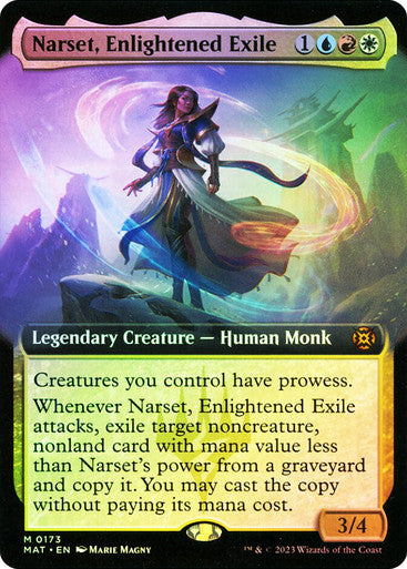 IMPORTABLE DUBAI-Narset, Enlightened Exile (Extended Art) March of the Machine: The Aftermath - Variants Magic: The Gathering English Foil
