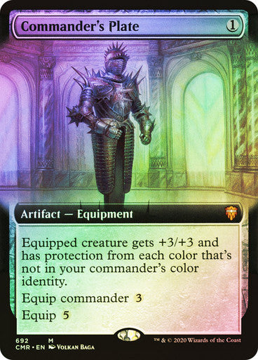IMPORTABLE DUBAI-Commander's Plate (Extended Art) Commander Legends - Variants Magic: The Gathering English Foil