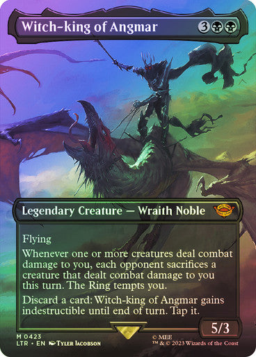 IMPORTABLE DUBAI-Witch-king of Angmar (#423) (Borderless) The Lord of the Rings - Variants Magic: The Gathering English Foil