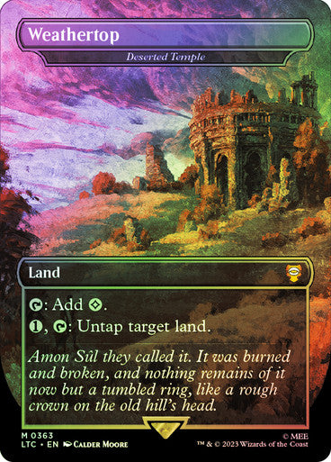 IMPORTABLE DUBAI-Deserted Temple (Weathertop) (Borderless) The Lord of the Rings Commander - Variants Magic: The Gathering English Foil