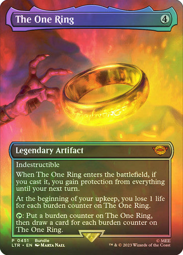 IMPORTABLE DUBAI-The One Ring (Bundle) (Borderless) Promo: General Magic: The Gathering English Foil