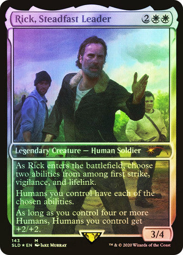 IMPORTABLE DUBAI-Rick, Steadfast Leader (The Walking Dead) (Secret Lair) (Full Art) Secret Lair Magic: The Gathering English Foil