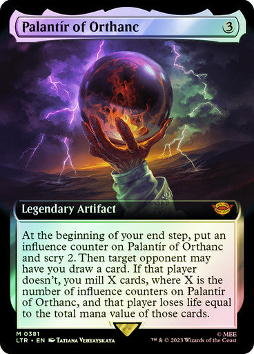 IMPORTABLE DUBAI-Palantir of Orthanc (Extended Art) The Lord of the Rings - Variants Magic: The Gathering English Foil