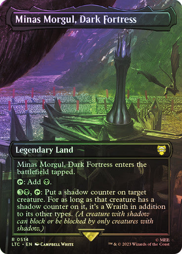 IMPORTABLE DUBAI-Minas Morgul, Dark Fortress (Borderless) The Lord of the Rings Commander - Variants Magic: The Gathering English Foil