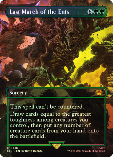 IMPORTABLE DUBAI-Last March of the Ents (#418) (Borderless) The Lord of the Rings - Variants Magic: The Gathering English Foil