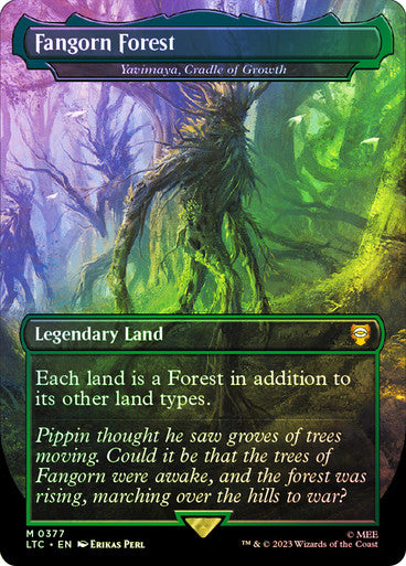 IMPORTABLE DUBAI-Yavimaya, Cradle of Growth (Fangorn Forest) (Borderless) The Lord of the Rings Commander - Variants Magic: The Gathering English Foil