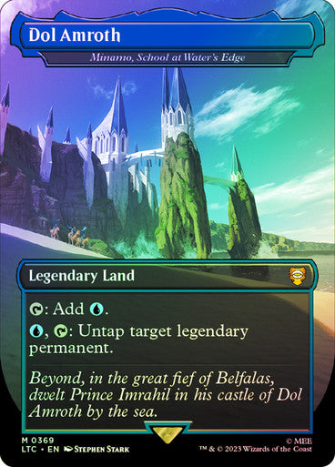 IMPORTABLE DUBAI-Minamo, School at Water's Edge (Dol Amroth) (Borderless) The Lord of the Rings Commander - Variants Magic: The Gathering English Foil