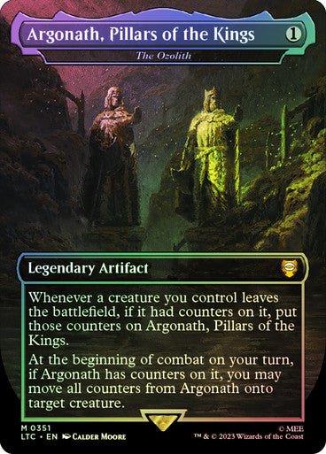 IMPORTABLE DUBAI-The Ozolith (Argonath, Pillars of the Kings) (Borderless) The Lord of the Rings Commander - Variants Magic: The Gathering English Foil