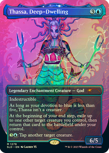 IMPORTABLE DUBAI-Thassa, Deep-Dwelling (Secret Lair) (Borderless) Secret Lair Magic: The Gathering English Foil