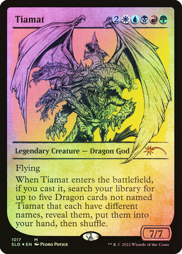 IMPORTABLE DUBAI-Tiamat (Secret Lair) (Showcase) Secret Lair Foil English Magic: The Gathering
