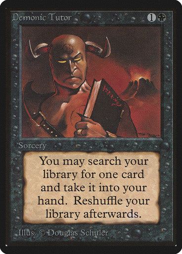IMPORTABLE DUBAI-Demonic Tutor Beta FOIL English Magic: The Gathering