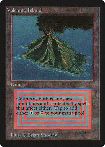 IMPORTABLE DUBAI-Volcanic Island Beta FOIL English Magic: The Gathering