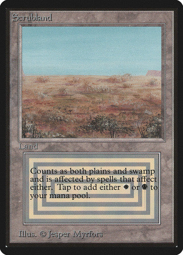 IMPORTABLE DUBAI-Scrubland Beta FOIL English Magic: The Gathering