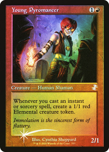 IMPORTABLE DUBAI-Young Pyromancer Time Spiral Remastered Foil Retro English Magic: The Gathering