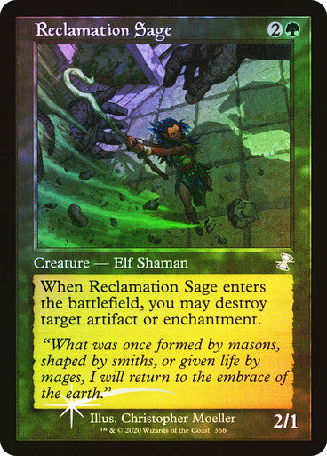 IMPORTABLE DUBAI-Reclamation Sage Time Spiral Remastered Foil Retro English Magic: The Gathering