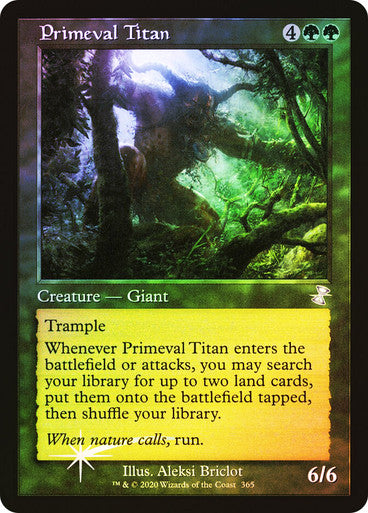 IMPORTABLE DUBAI-Primeval Titan Time Spiral Remastered Foil Retro English Magic: The Gathering