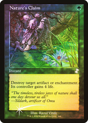 IMPORTABLE DUBAI-Nature's Claim Time Spiral Remastered Foil Retro English Magic: The Gathering