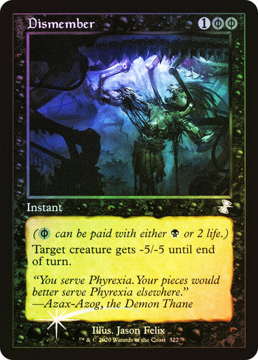 IMPORTABLE DUBAI-Dismember Time Spiral Remastered Foil Retro English Magic: The Gathering