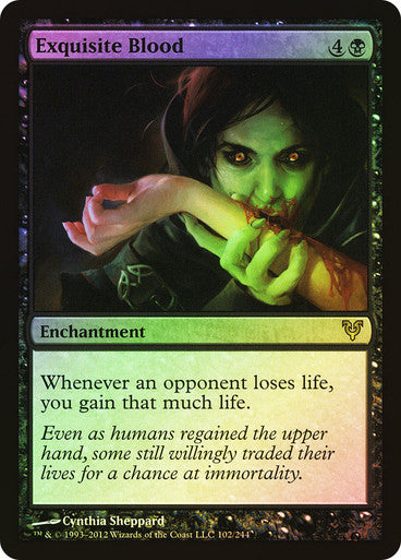 IMPORTABLE DUBAI-Exquisite Blood Avacyn Restored Foil English Magic: The Gathering