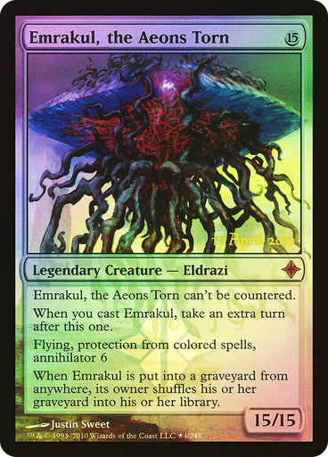 IMPORTABLE DUBAI-Emrakul, the Aeons Torn (Prerelease) (Rise of the Eldrazi) Promo Foil English Magic: The Gathering