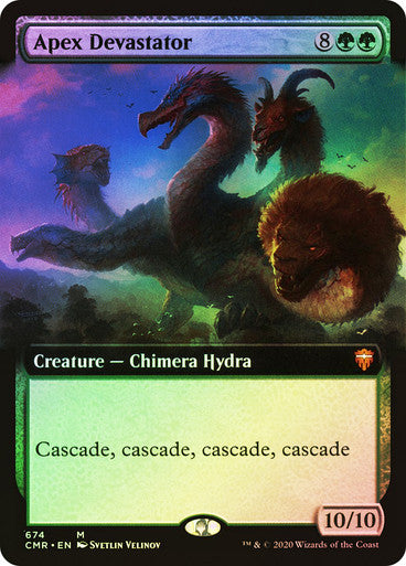 IMPORTABLE DUBAI-Apex Devastator Commander Legends Foil Extended Art English Magic: The Gathering