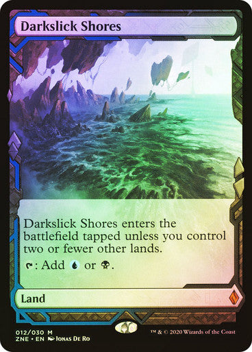 IMPORTABLE DUBAI-Darkslick Shores Zendikar Rising Expeditions Foil English Magic: The Gathering