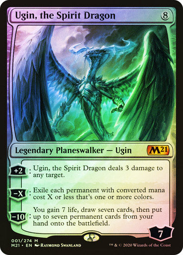 IMPORTABLE DUBAI-Ugin, the Spirit Dragon Core Set 2021 Foil English Magic: The Gathering