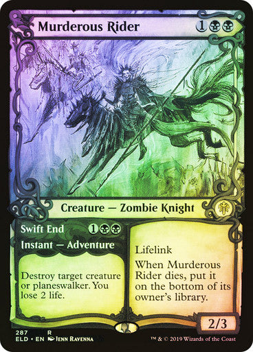 IMPORTABLE DUBAI-Murderous Rider // Swift End Throne of Eldraine Foil Showcase English Magic: The Gathering
