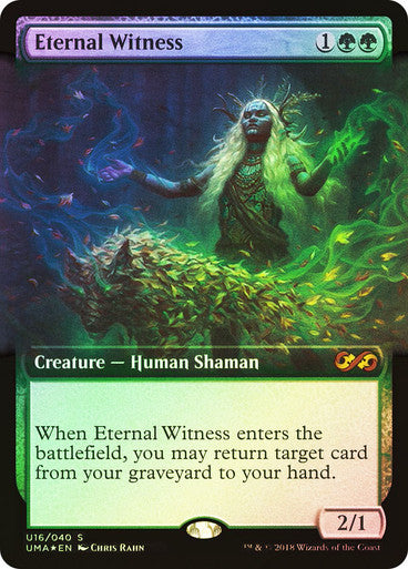 IMPORTABLE DUBAI-Eternal Witness Ultimate Masters Foil Extended Art English Magic: The Gathering