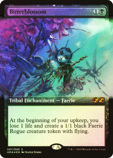 IMPORTABLE DUBAI-Bitterblossom Ultimate Masters Foil Extended Art English Magic: The Gathering