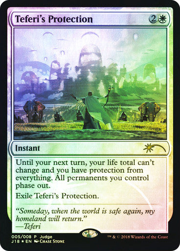 IMPORTABLE DUBAI-Teferi's Protection (Judge) Promo Foil Default English Magic: The Gathering