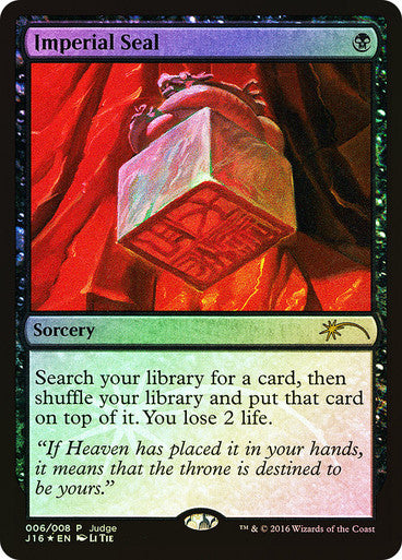 IMPORTABLE DUBAI-Imperial Seal (Judge) Promo Foil Default English Magic: The Gathering