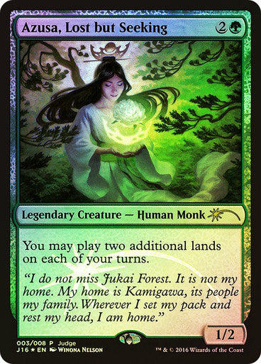 IMPORTABLE DUBAI-Azusa, Lost but Seeking (Judge) Promo Foil Default English Magic: The Gathering