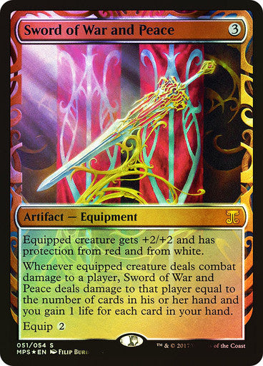 IMPORTABLE DUBAI-Sword of War and Peace Masterpiece Series: Kaladesh Inventions Foil Default English Magic: The Gathering