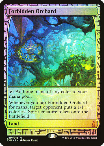 IMPORTABLE DUBAI-Forbidden Orchard Zendikar Expeditions Foil Full Art English Magic: The Gathering