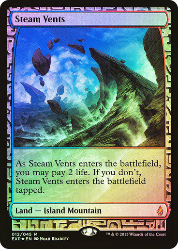 IMPORTABLE DUBAI-Steam Vents Zendikar Expeditions Foil Full Art English Magic: The Gathering