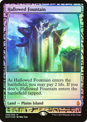 IMPORTABLE DUBAI-Hallowed Fountain Zendikar Expeditions Foil Full Art English Magic: The Gathering