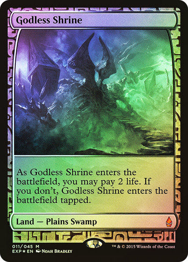 IMPORTABLE DUBAI-Godless Shrine Zendikar Expeditions Foil Full Art English Magic: The Gathering