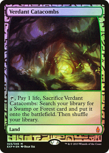 IMPORTABLE DUBAI-Verdant Catacombs Zendikar Expeditions Foil Full Art English Magic: The Gathering