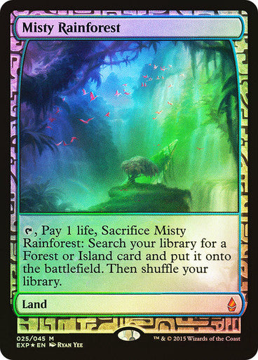 IMPORTABLE DUBAI-Misty Rainforest Zendikar Expeditions Foil Full Art English Magic: The Gathering