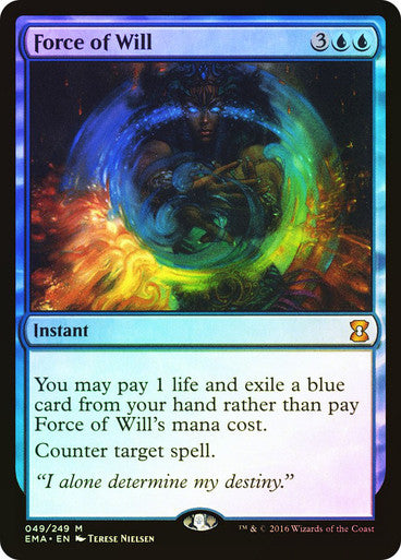 IMPORTABLE DUBAI-Force of Will Eternal Masters Foil Default English Magic: The Gathering