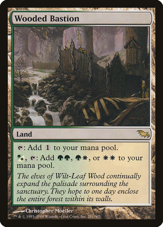 IMPORTABLE DUBAI-Wooded Bastion Shadowmoor (SHM) #281 · Rare · English · Nonfoil/Foil