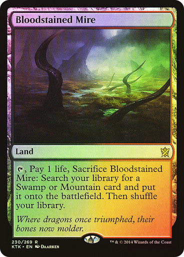 IMPORTABLE DUBAI-Bloodstained Mire Khans of Tarkir Foil Default English Magic: The Gathering