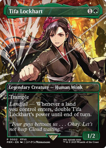 IMPORTABLE DUBAI-Tifa Lockhart (FINAL FANTASY) (PTQ) Promo Non-foil Borderless English Magic: The Gathering