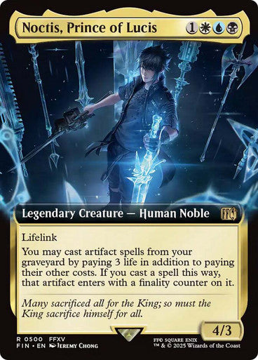 IMPORTABLE DUBAI-Noctis, Prince of Lucis (#500) FINAL FANTASY Non-foil Extended Art English Magic: The Gathering