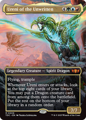 IMPORTABLE DUBAI-Ureni of the Unwritten Tarkir: Dragonstorm Commander Non-foil Borderless English Magic: The Gathering