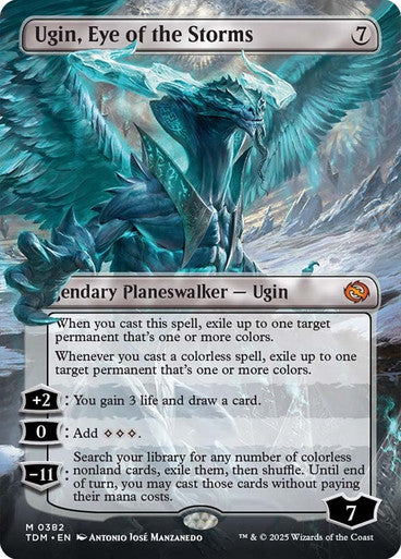 IMPORTABLE DUBAI-Ugin, Eye of the Storms // Ugin, Eye of the Storms Tarkir: Dragonstorm Non-foil Borderless Reversible English Magic: The Gathering