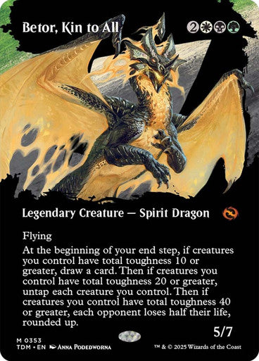 IMPORTABLE DUBAI-Betor, Kin to All Tarkir: Dragonstorm Non-foil Borderless English Magic: The Gathering