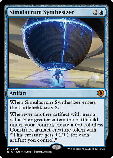 IMPORTABLE DUBAI-Simulacrum Synthesizer (Promo Pack) (The Big Score) Promo Non-foil Default English Magic: The Gathering